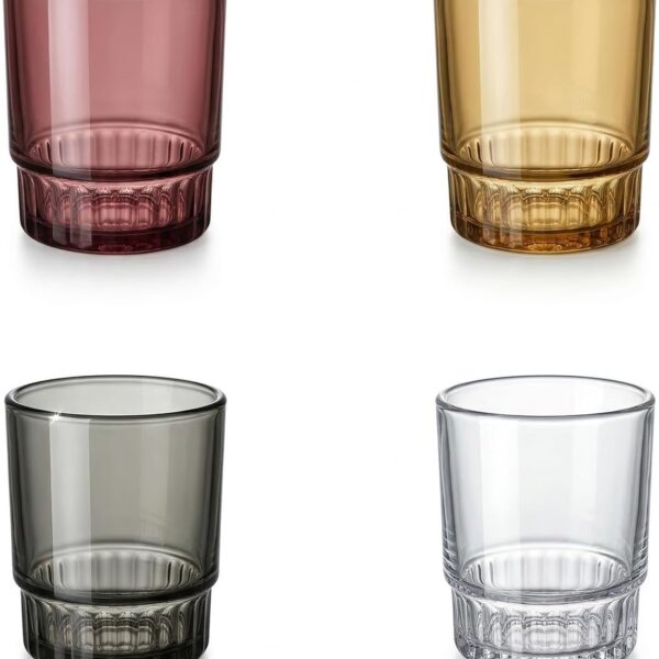 4-Piece Bathroom Rinsing Cup And Toothbrush Cup Set, Made Of Plastic